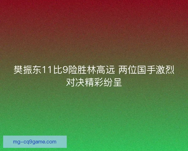 樊振东11比9险胜林高远 两位国手激烈对决精彩纷呈